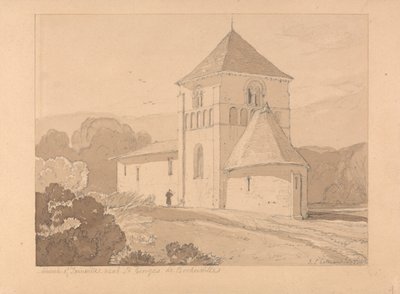 Church of Yainville, near Saint Georges de Bocherville, Normandy by John Sell Cotman
